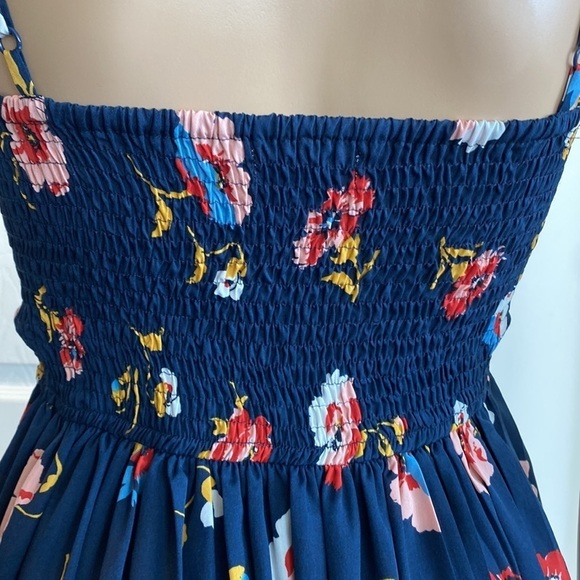 Band of gypsies - summer blue dress with flowers design - size medium - Picture 8 of 16